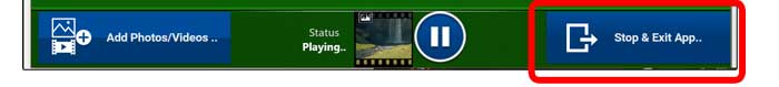 Button to stop the Timeline and exit app!