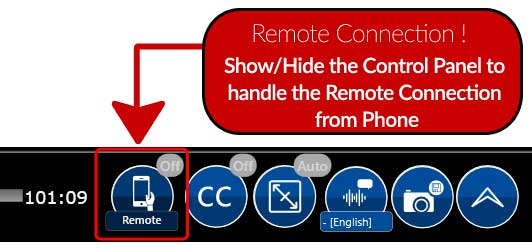 Remote connection Status - Click to show/hide the Connection Wizard..