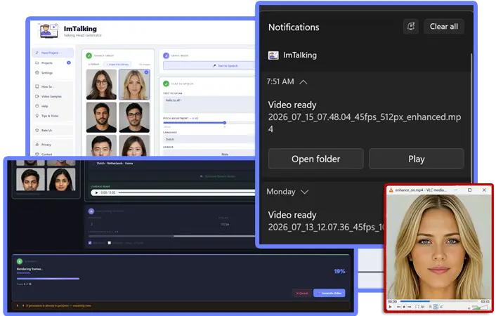 ImTalking talking avatar generator screenshot