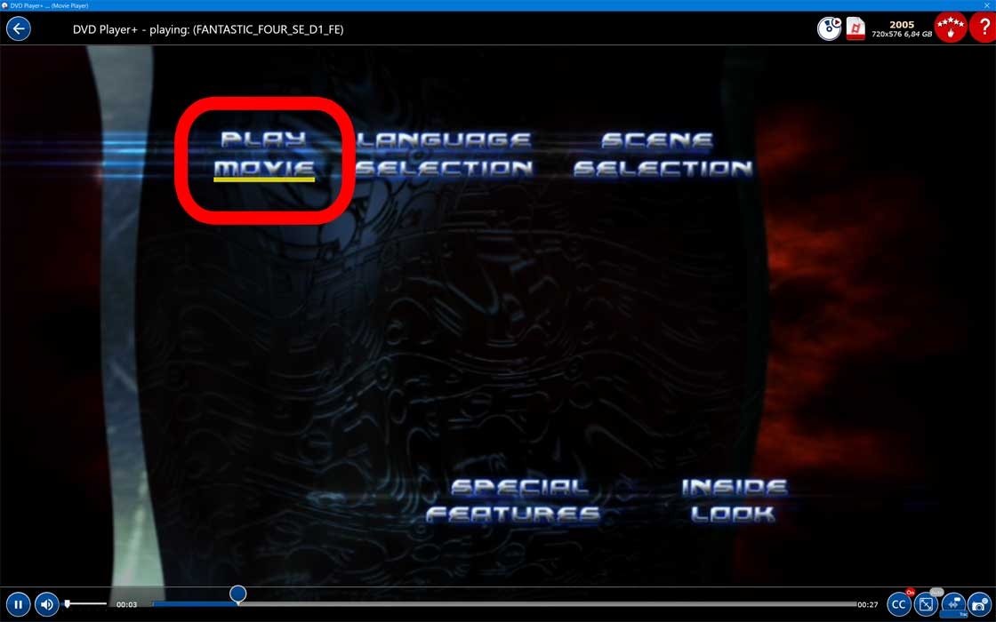 DVD Player+ ... Start the Movie!