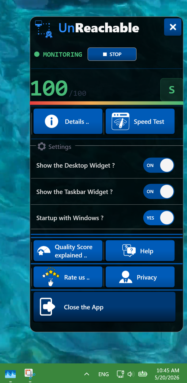Windows widgets screenshot