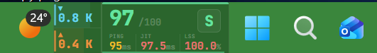 Taskbar widget screenshot